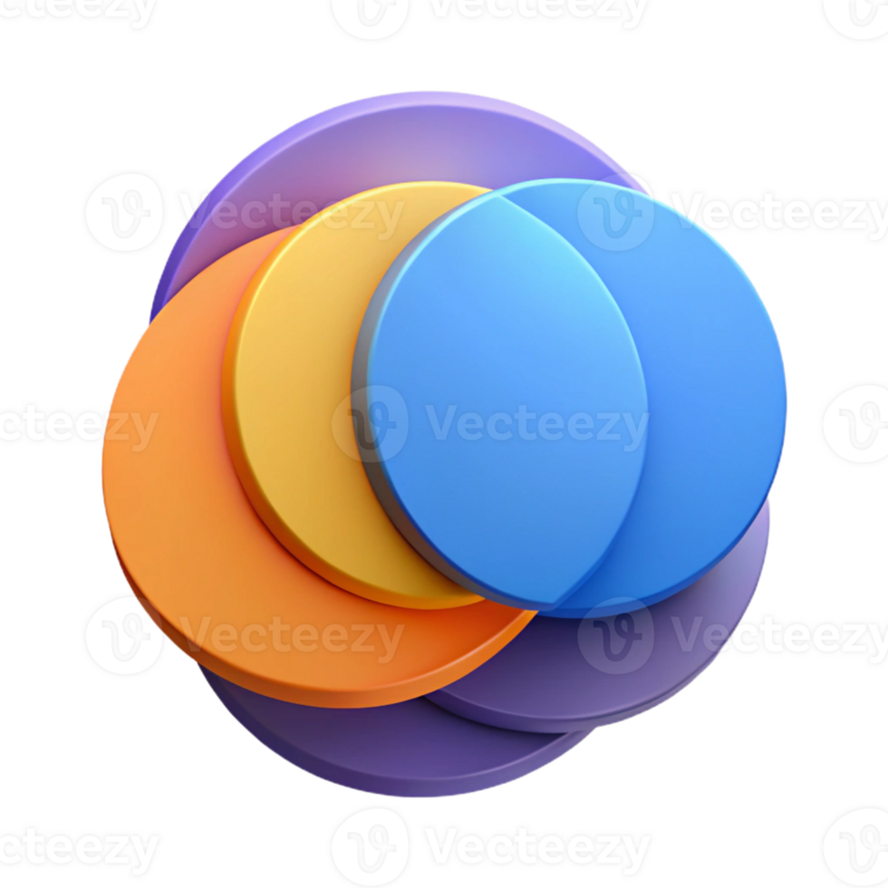 splendid mysterious avant-garde Overlapping circles, clean lines, flat color, crisp edges with Scalable Design. expertly shot png