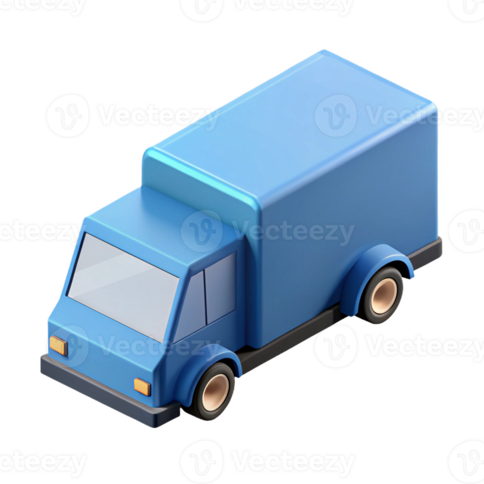 energetic magnificent Isometric truck, minimal design, clean lines, with Scalable Design. perfect clarity png