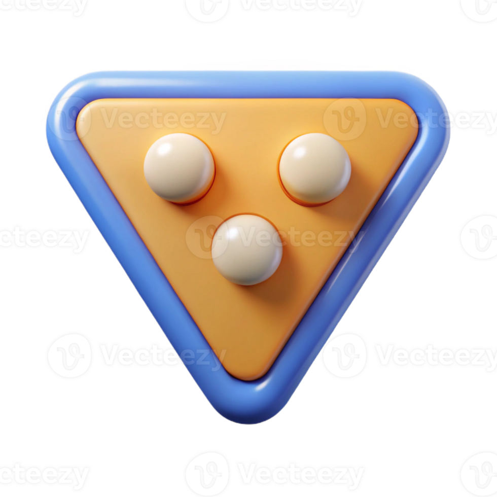 impressive exceptional Triangular badge with three small circles. Minimal design, flat color with Scalable Design. png