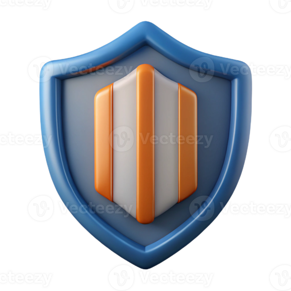 impressive harmonious retro Shield-shaped badge with three vertical stripes. Clean lines, flat color, with Scalable Design. ultra HD png
