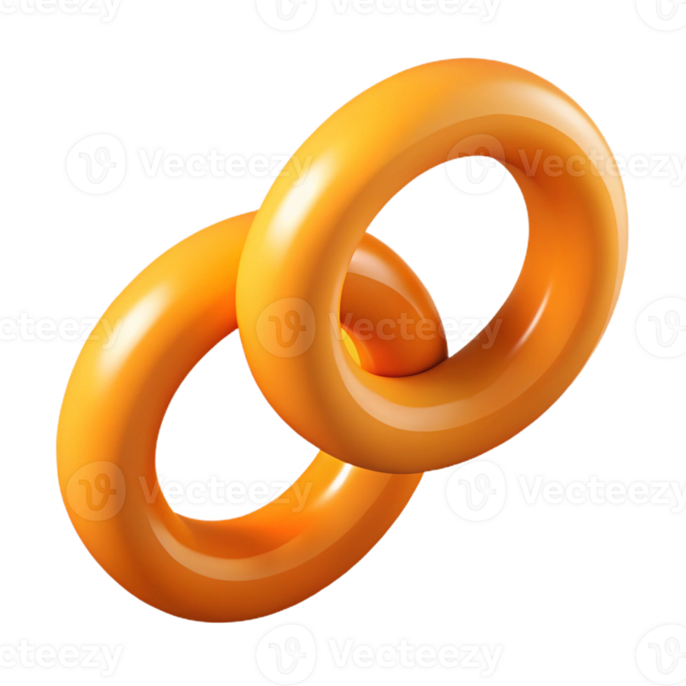radiant unforgettable Interlocking circles forming a chain, clean lines, flat orange with Scalable Design. png