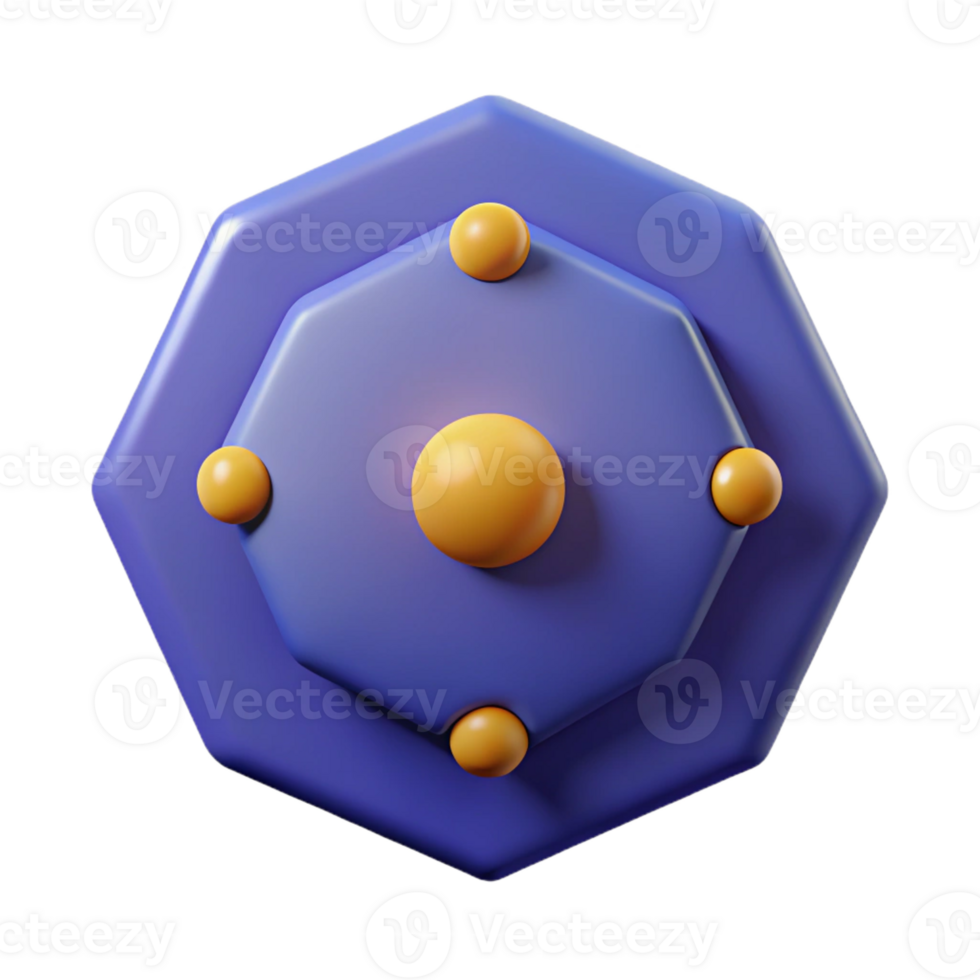 remarkable gothic Pentagon-shaped character with a single dot in the center. Geometric, flat color, with Scalable Design. elite png