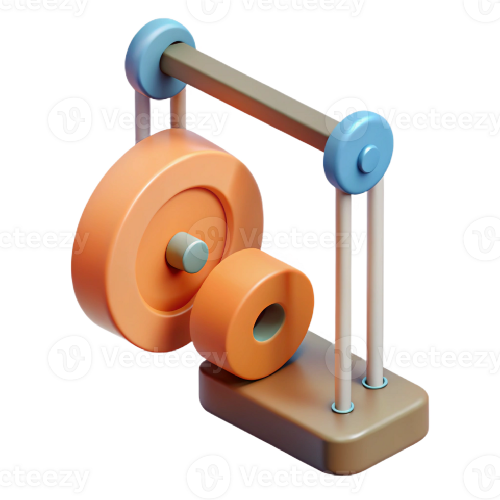 glorious sought-after Geometric rendering of a pulley system. Flat color, single-weight stroke with Scalable Design. png