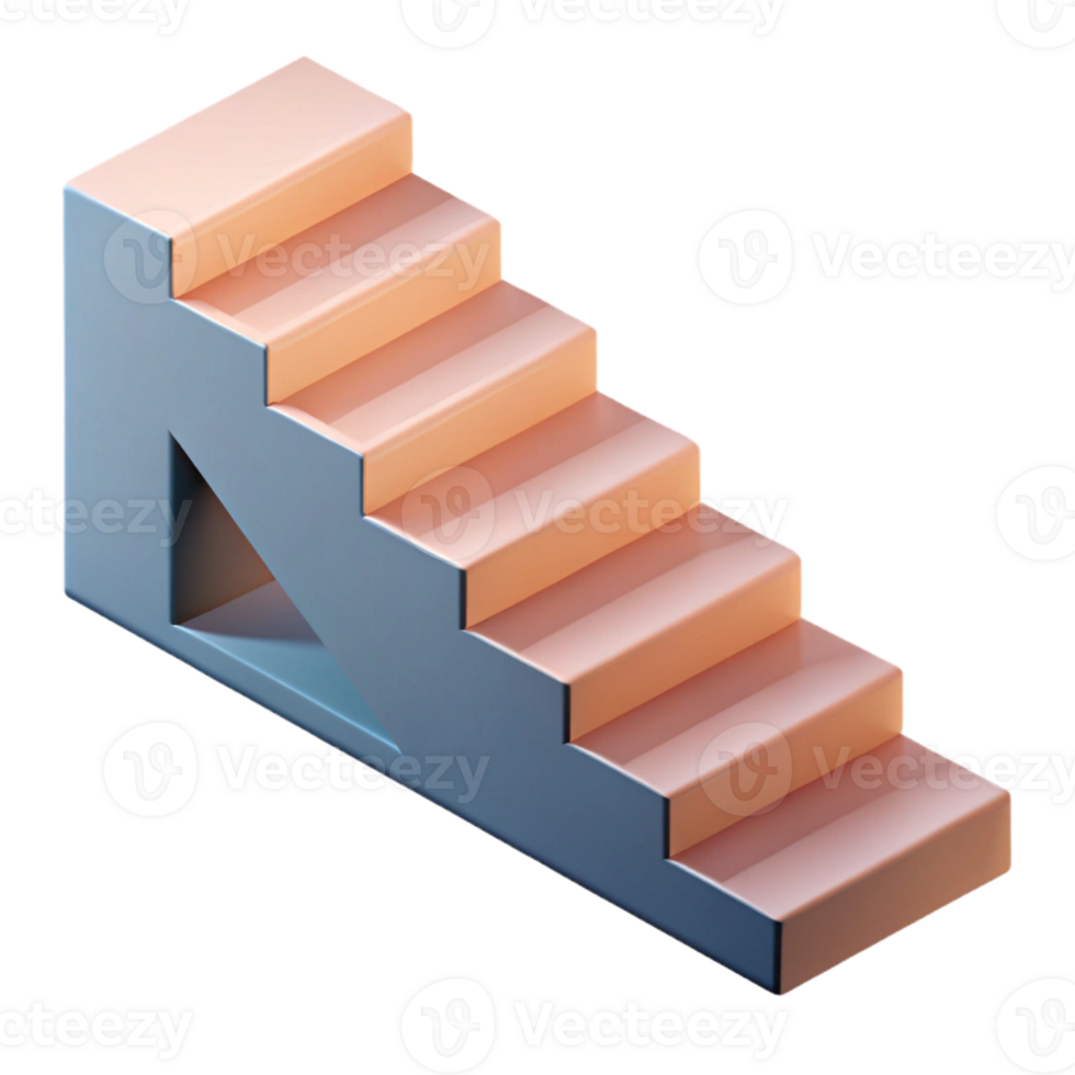 coveted urban Isometric staircase, minimal design, single-weight stroke, with Scalable Design. expertly shot png