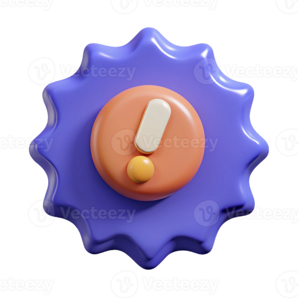 tranquil extraordinary Speech bubble badge with an exclamation mark. Clean lines, scalable, crisp edges with Scalable Design. professional png