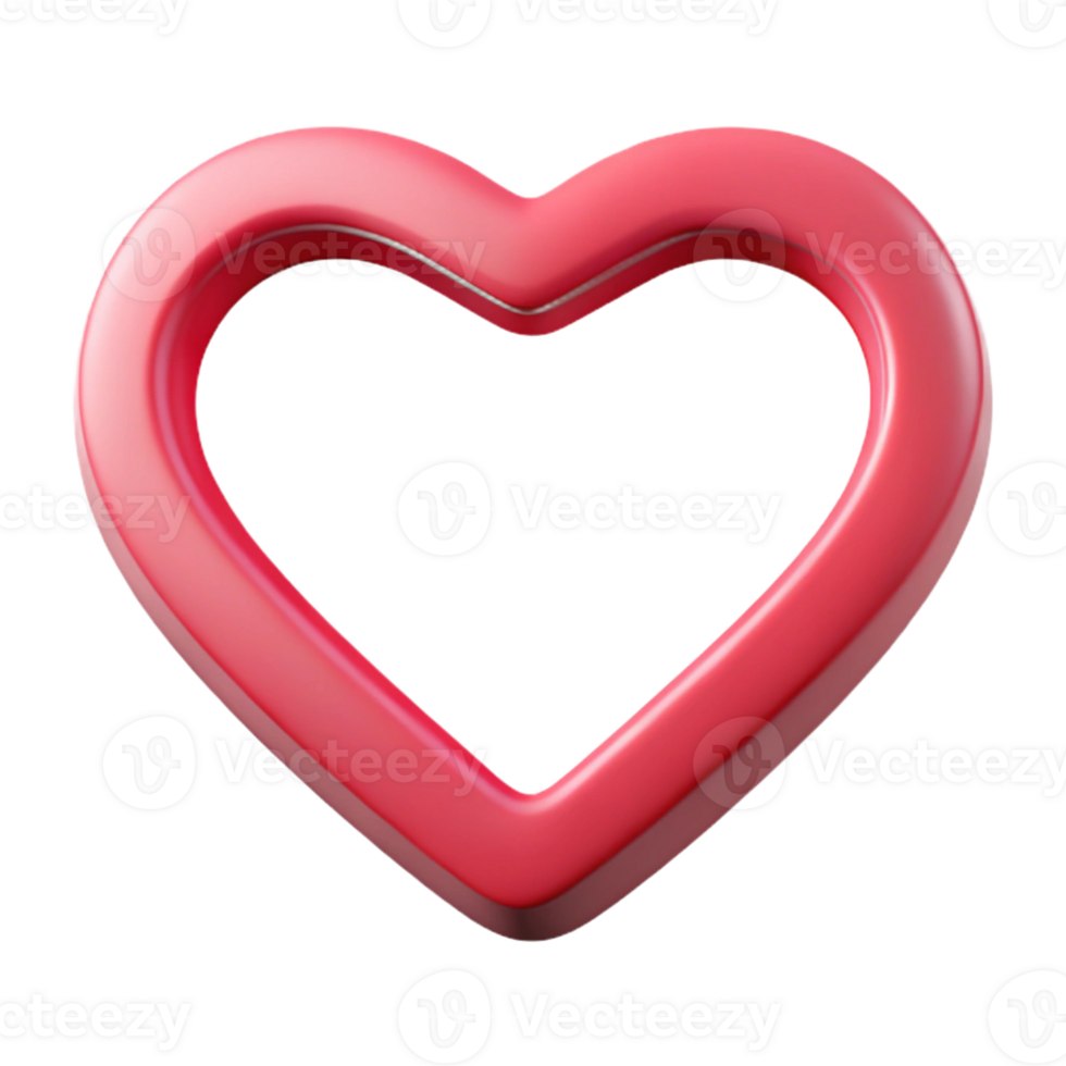 picturesque coastal Single-weight stroke heart outline. Flat color, crisp edges, with Scalable Design. luxury png