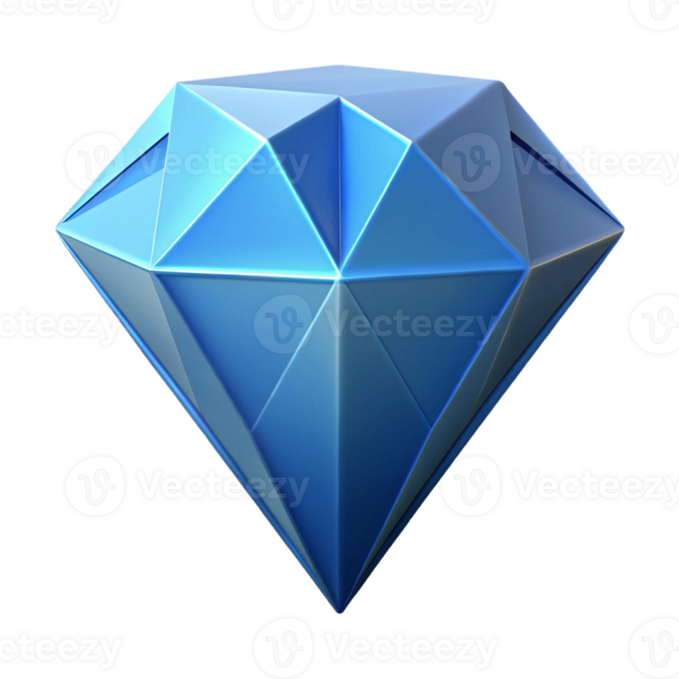 energetic striking Isometric diamond shape with facets. Geometric, clean lines with Scalable Design. impeccable png
