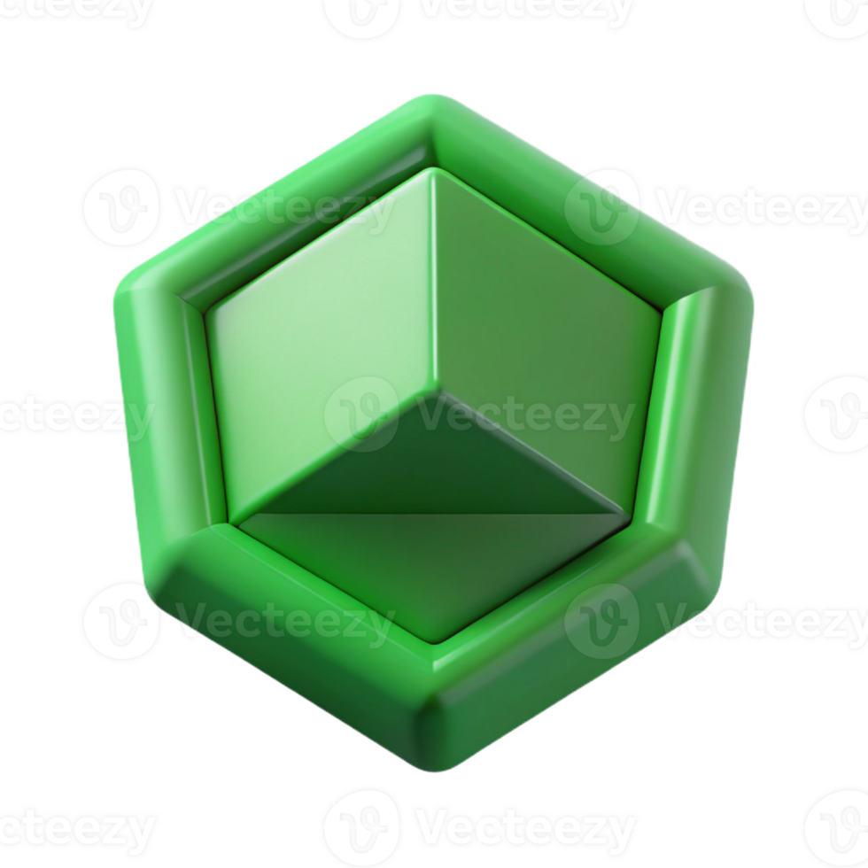 energetic captivating Scalable pentagon, single-weight stroke, symmetrical, flat green with Scalable Design. high resolution png