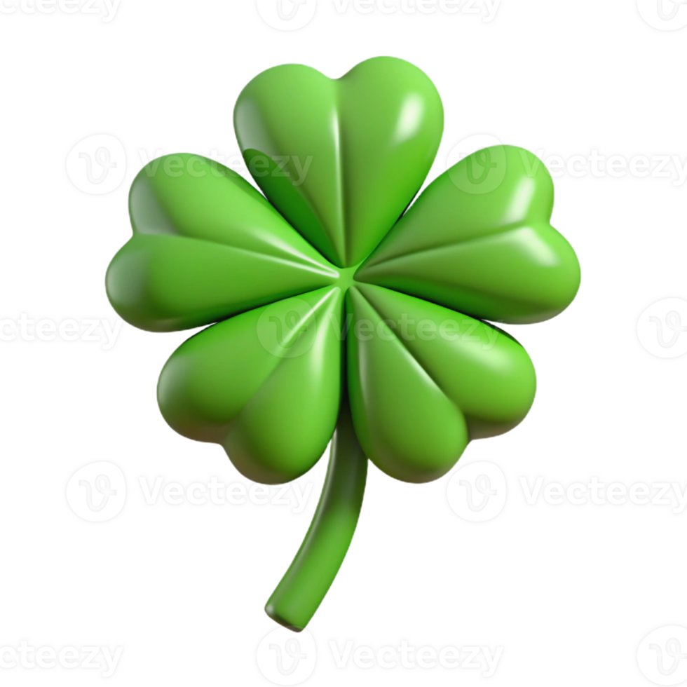 joyful elegant Symmetrical silhouette of a four-leaf clover. Single-weight stroke, minimal design with Scalable Design. expertly shot png