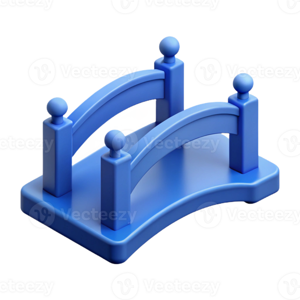signature surreal Blueprint of a simple bridge. Minimal design, crisp edges, flat color with Scalable Design. genuine png