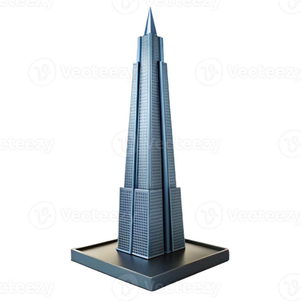 immaculate acclaimed Minimal silhouette of a tall skyscraper. Single-weight stroke, clean lines with Scalable Design. png