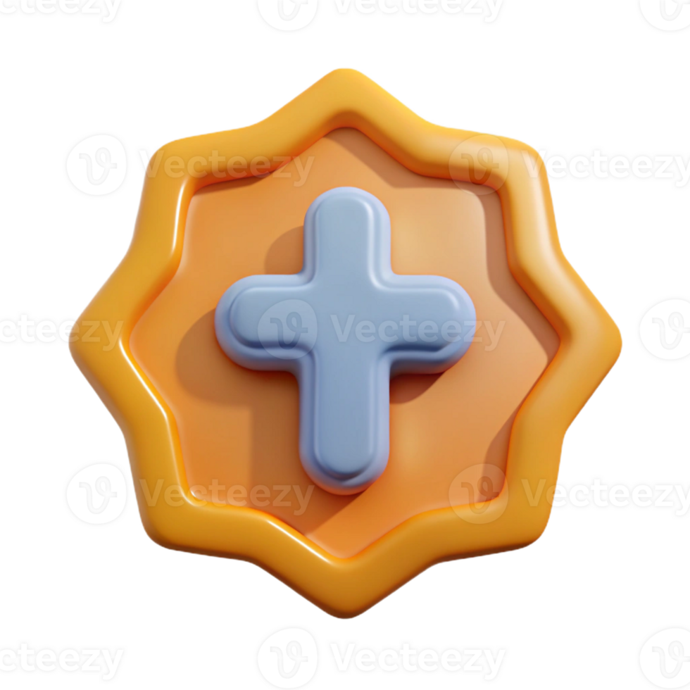 glorious impressionist Cross badge with rounded ends. Minimal, flat color, clean lines with Scalable Design. sharp png
