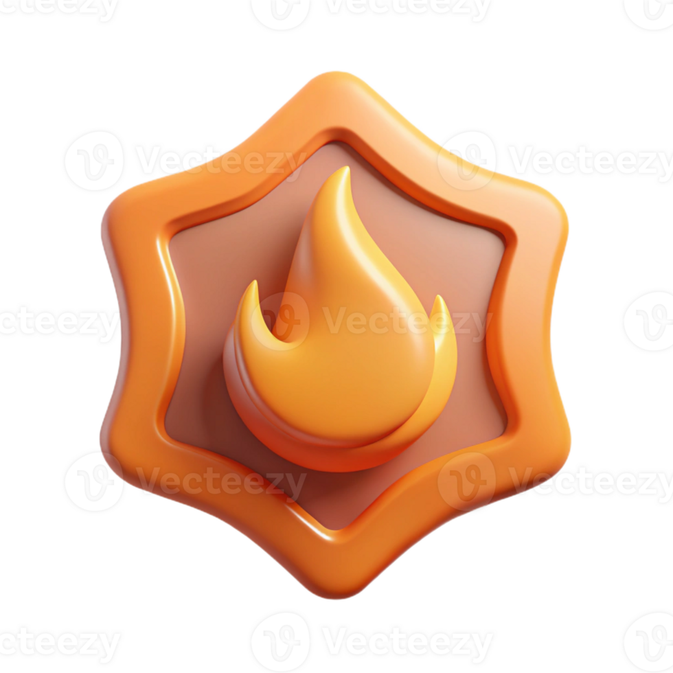 magnificent intense contemporary Flame-shaped badge with pointed tips. Clean lines, flat color, minimal design with Scalable Design. luxury png