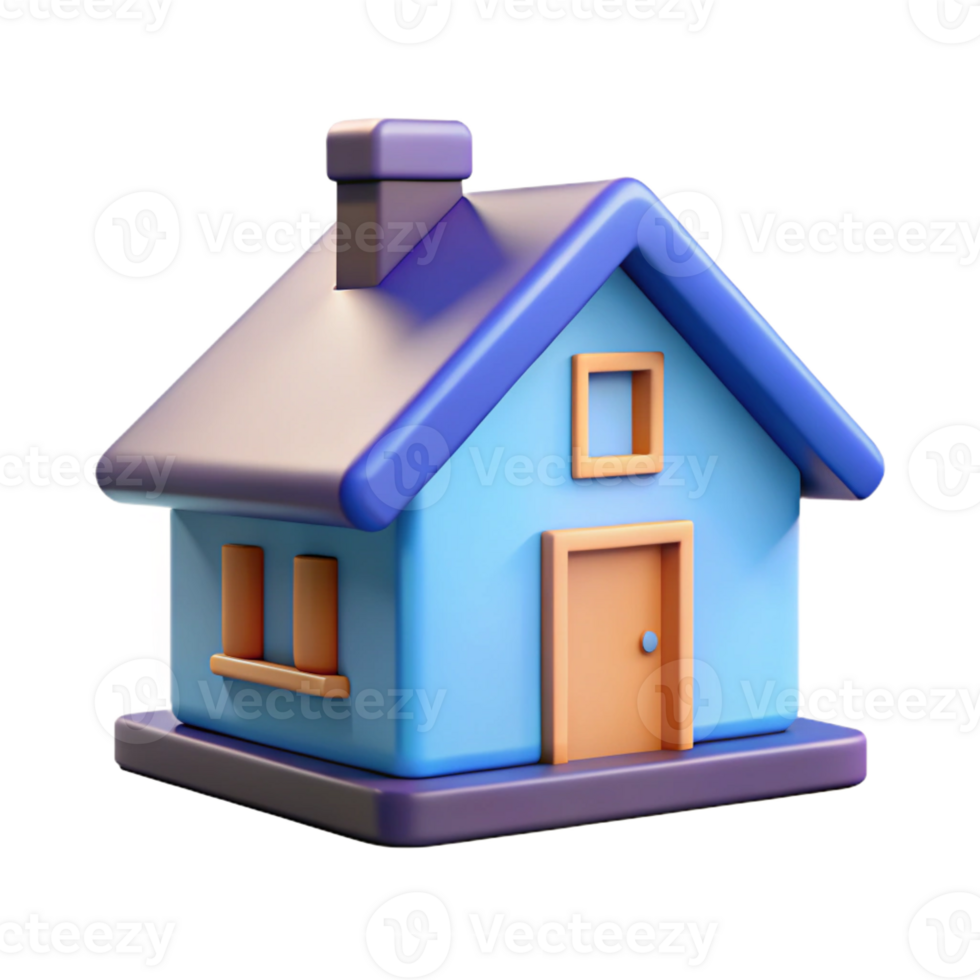 joyful immaculate Scalable, flat color illustration of a house. Clean lines, single-weight stroke with Scalable Design. expertly shot png