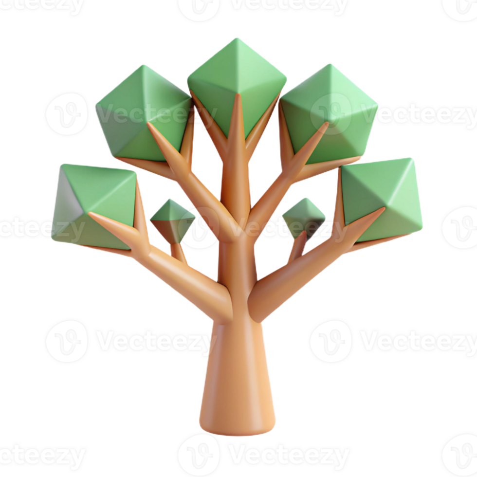 elegant bohemian Stylized tree with geometric branches. Crisp edges, flat color, single-weight stroke with Scalable Design. expertly shot png