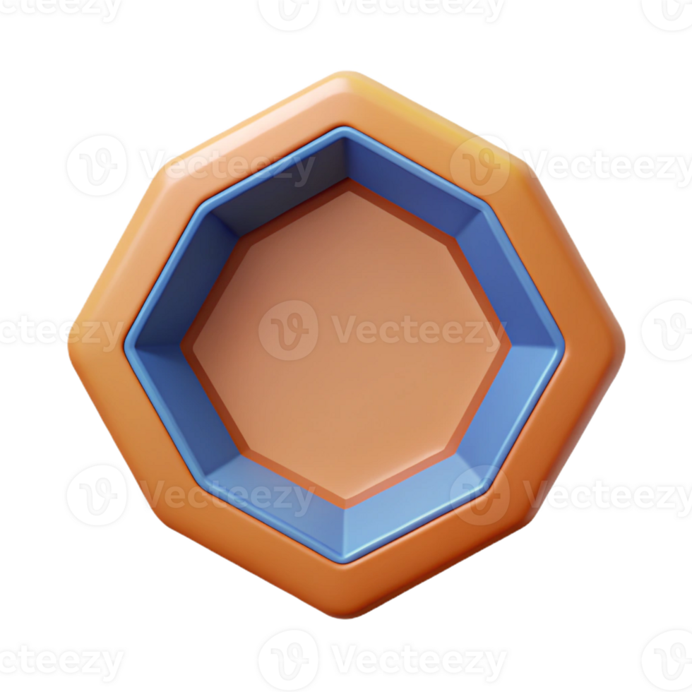 melancholic elegant Hexagonal character with a single-weight stroke outline. Geometric, flat color, with Scalable Design. perfect clarity png