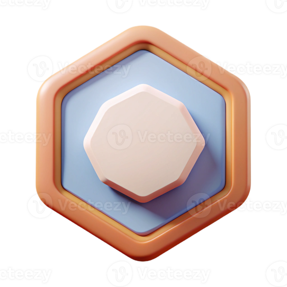 exquisite tranquil nordic Octagonal badge with a bold outline. Single-weight stroke, flat color, minimal with Scalable Design. exclusive png