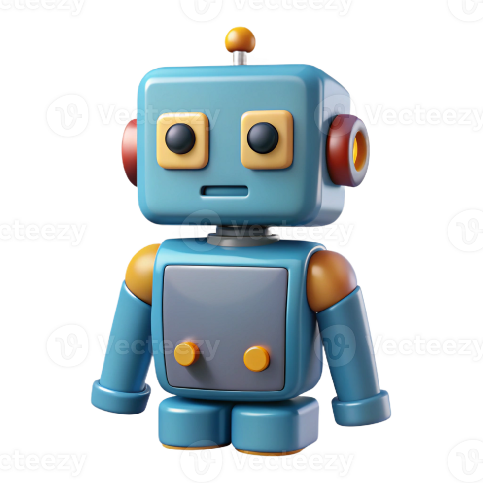 vibrant dramatic traditional A stylized robot with square body and circular head. Crisp edges, single-weight stroke. Flat color with Scalable Design. elite png