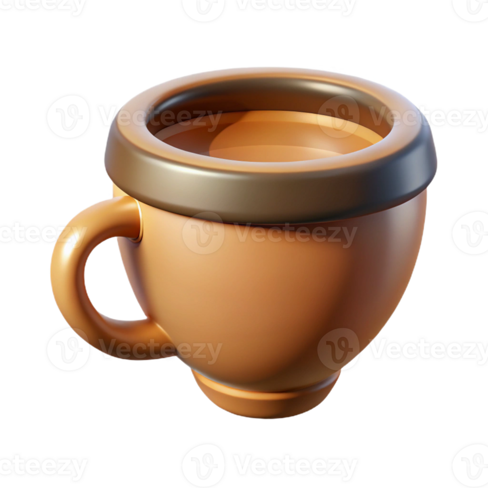 notable art deco Pictogram of a coffee cup. Clean lines, symmetrical, with Scalable Design. high quality png