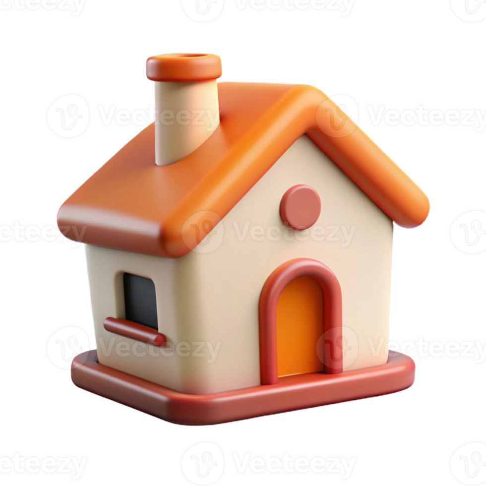 nostalgic impressive House-shaped character with a chimney. Clean lines, scalable, single-weight stroke with Scalable Design. precision png
