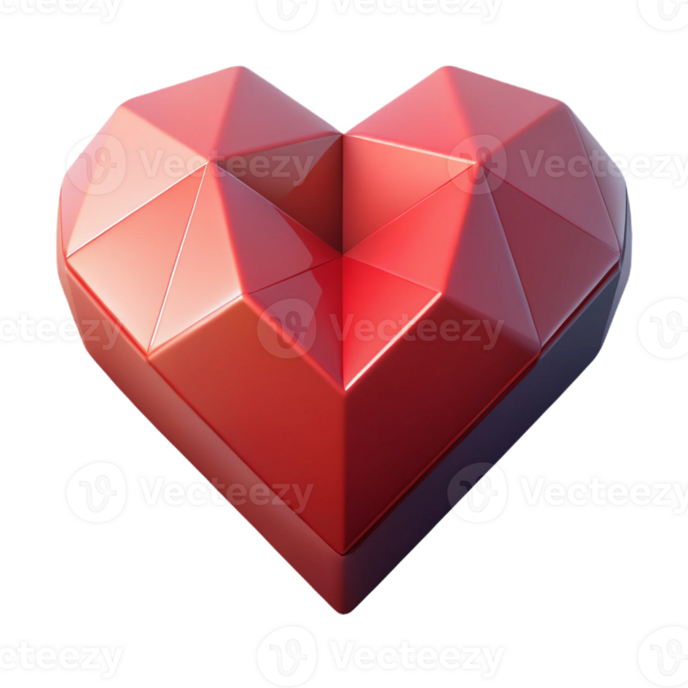 sumptuous timeless Geometric shapes forming an abstract heart. Crisp edges, minimal design with Scalable Design. png