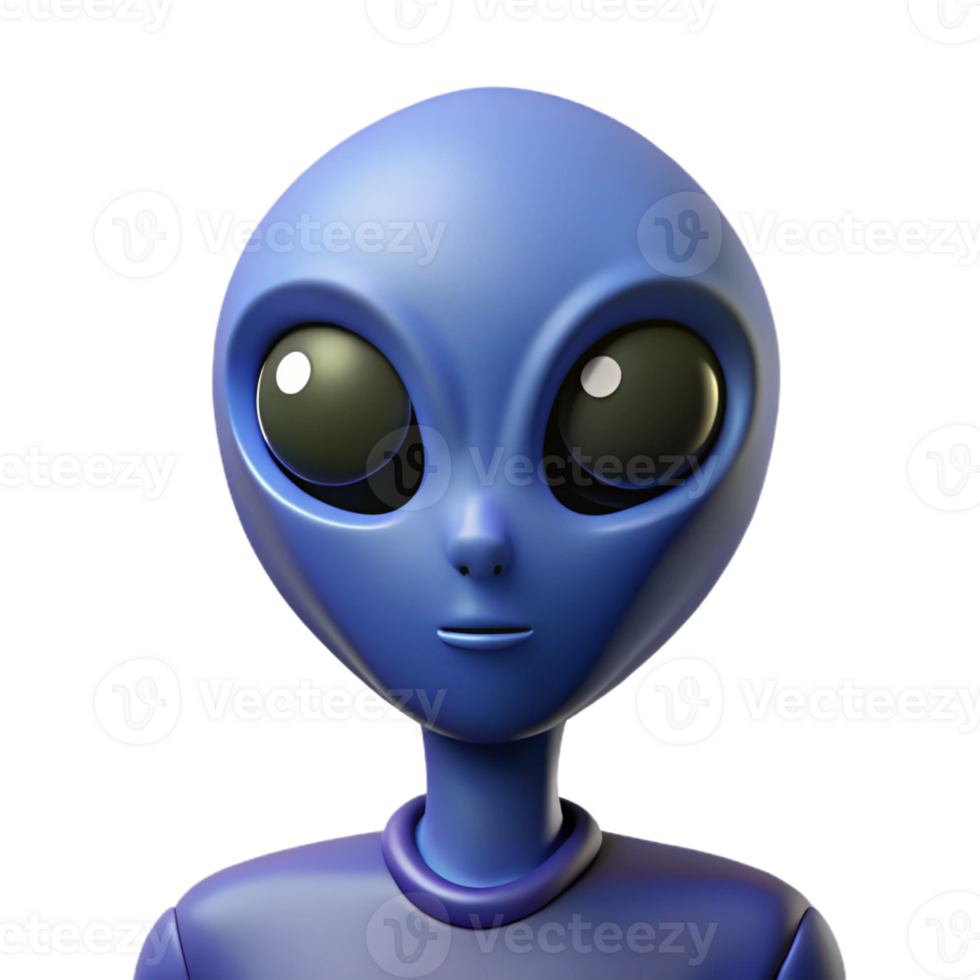 mesmerizing contemporary A stylized alien with a large, oval head. Clean lines, flat color. with Scalable Design. studio quality png