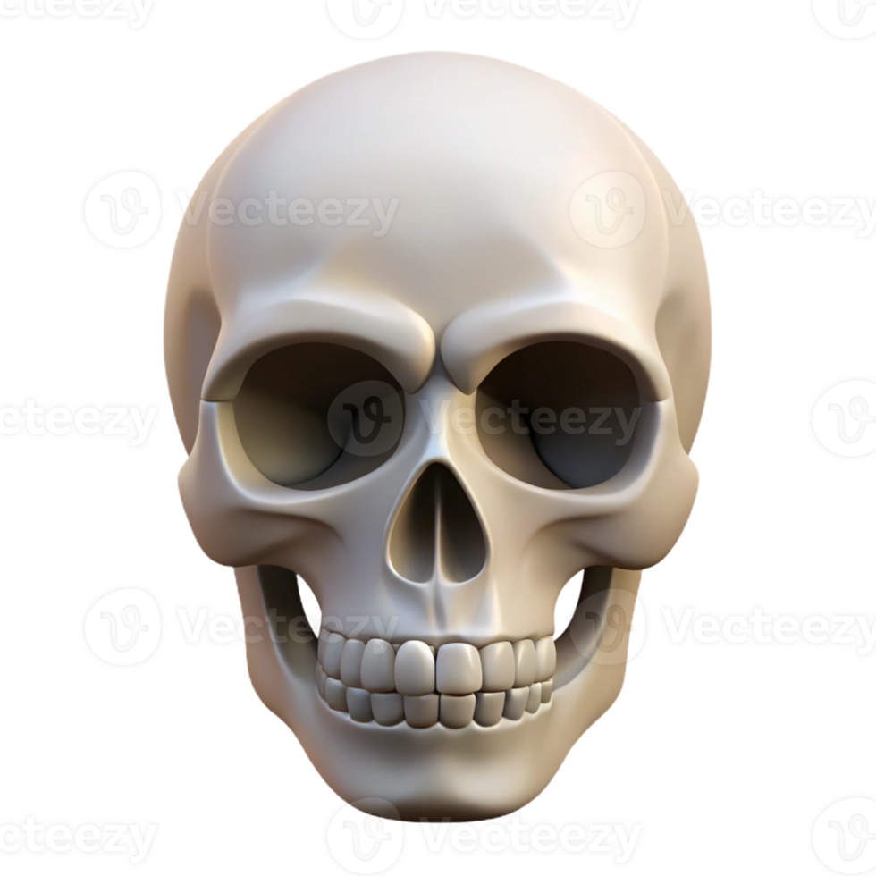 dramatic energetic creative Symmetrical silhouette of a human skull. Single-weight stroke, minimal design with Scalable Design. high resolution png
