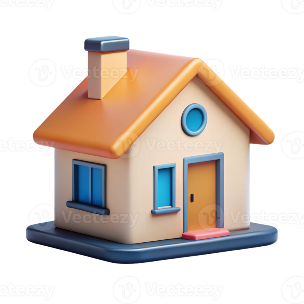 gorgeous inspired Monoline house with sharp edges and flat color. Clean lines, with Scalable Design. png