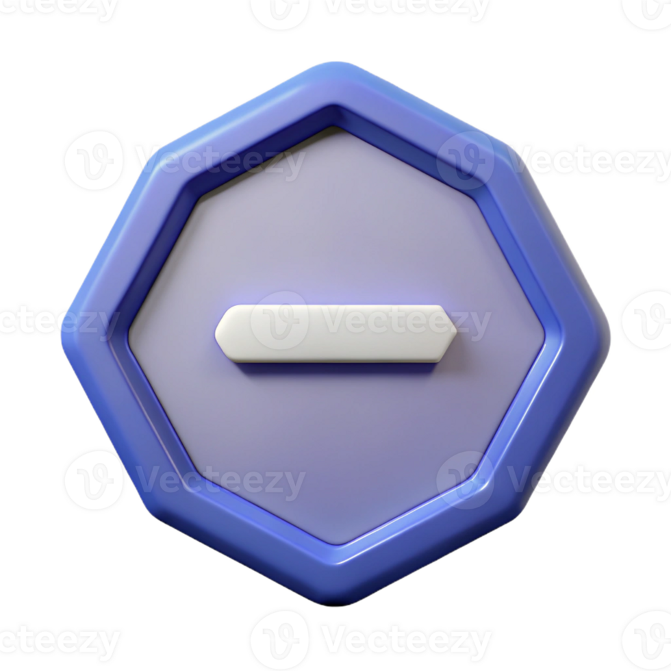 bold vibrant Octagon badge with two horizontal lines. Minimal, crisp edges, with Scalable Design. refined png