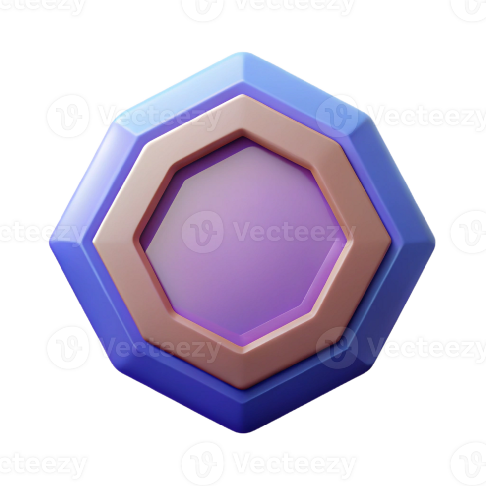 dynamic gorgeous A stylized octagon symbol. Clean lines, flat color, with Scalable Design. artisan png