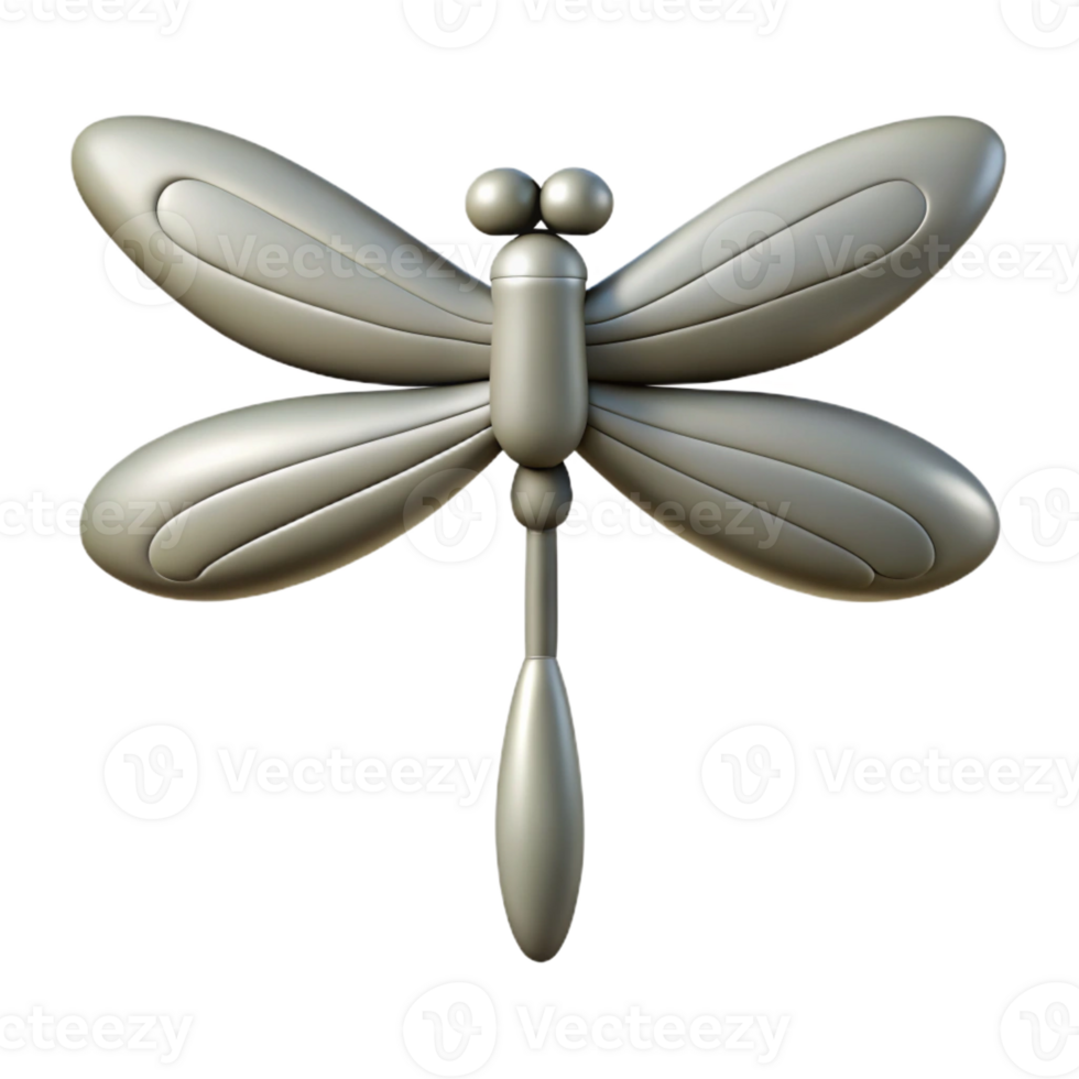 elegant rare Symmetrical silhouette of a dragonfly. Clean lines, minimal design with Scalable Design. png