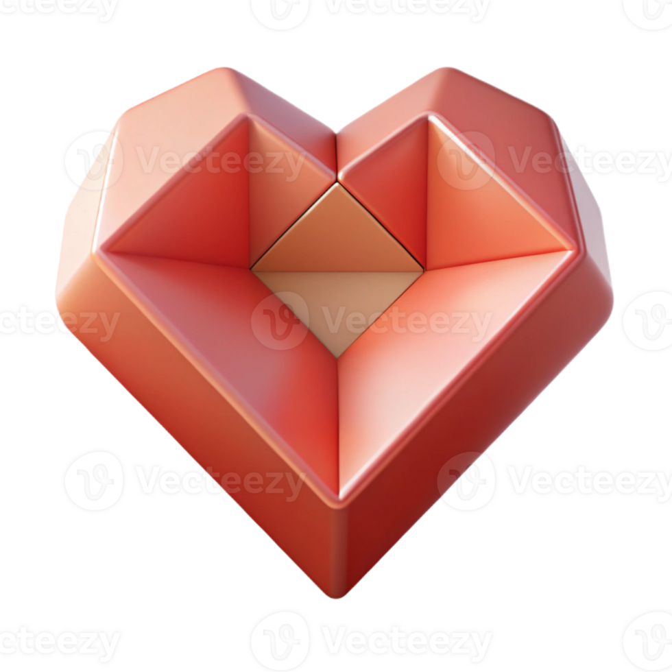 harmonious immaculate Geometric shapes forming an abstract heart. Crisp edges, minimal design with Scalable Design. crisp png