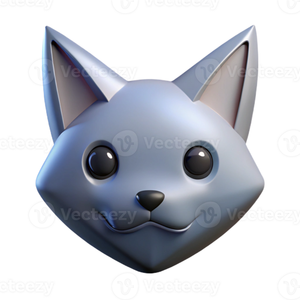 romantic splendid Triangular cat face with pointed ears. Crisp edges, minimal design, with Scalable Design. artisan png