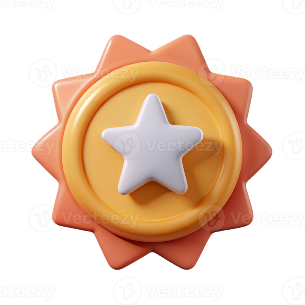 coveted rustic Circular badge with a stylized star. Clean lines, flat color, minimal design with Scalable Design. ultra HD png