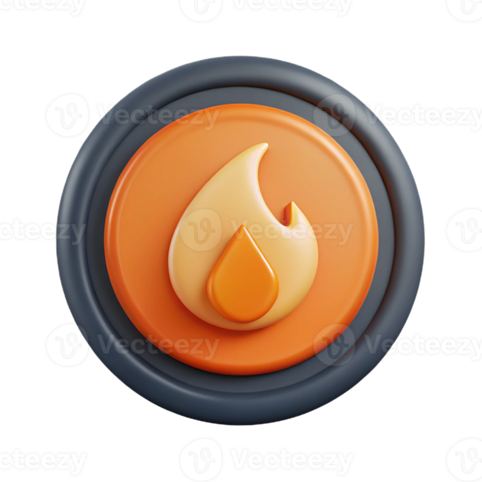romantic dazzling Circular badge with a simple flame icon. Symmetrical, scalable, clean lines with Scalable Design. perfect clarity png
