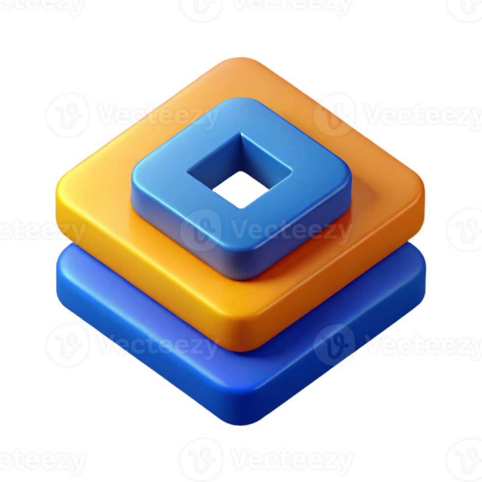 breathtaking dynamic vintage Abstract logo of two overlapping squares. Crisp edges, flat color, with Scalable Design. authentic png