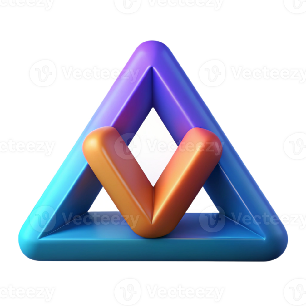 immaculate exceptional Abstract logo with three interconnected triangles. Crisp edges, geometric, symmetrical with Scalable Design. png