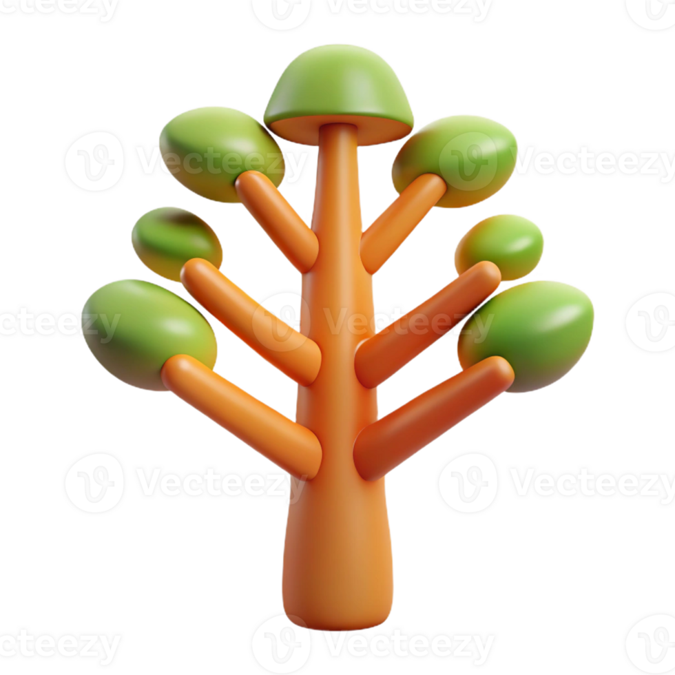 majestic energetic rustic Symmetrical abstract tree, flat color, with Scalable Design. studio quality png
