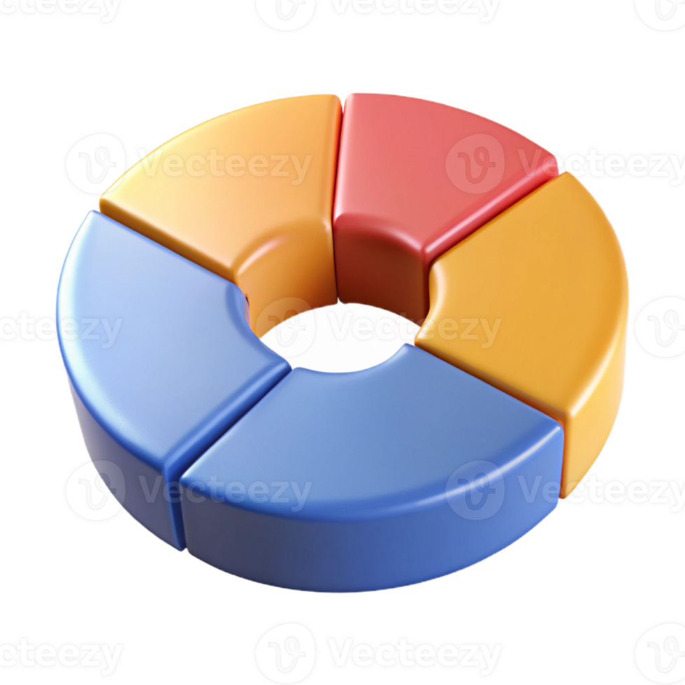 romantic breathtaking Circular pie chart divided into four segments. Crisp edges, solid colors, with Scalable Design. exclusive png