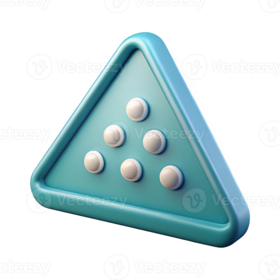 vibrant mysterious modern Triangular badge with three dots. Clean lines, flat color, single-weight stroke with Scalable Design. expertly shot png