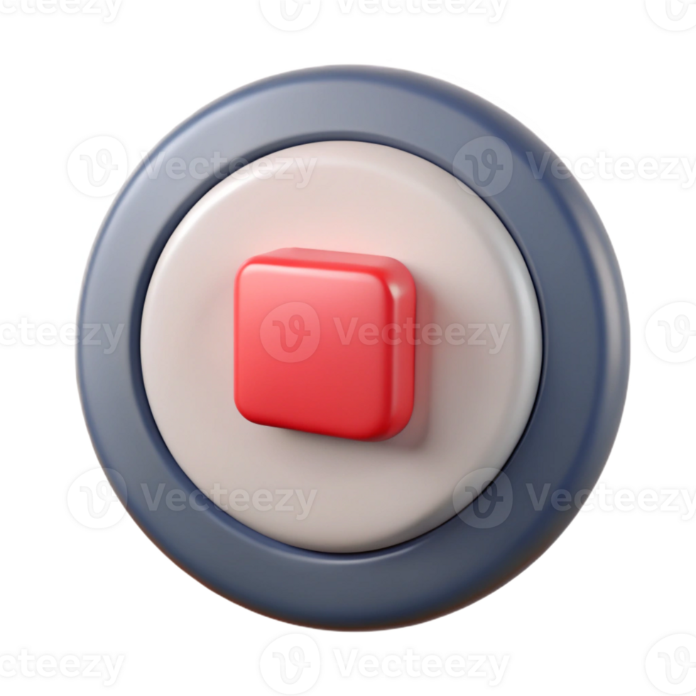 mysterious beautiful Pictogram of a stop button. Minimal design, single-weight stroke, with Scalable Design. precision png