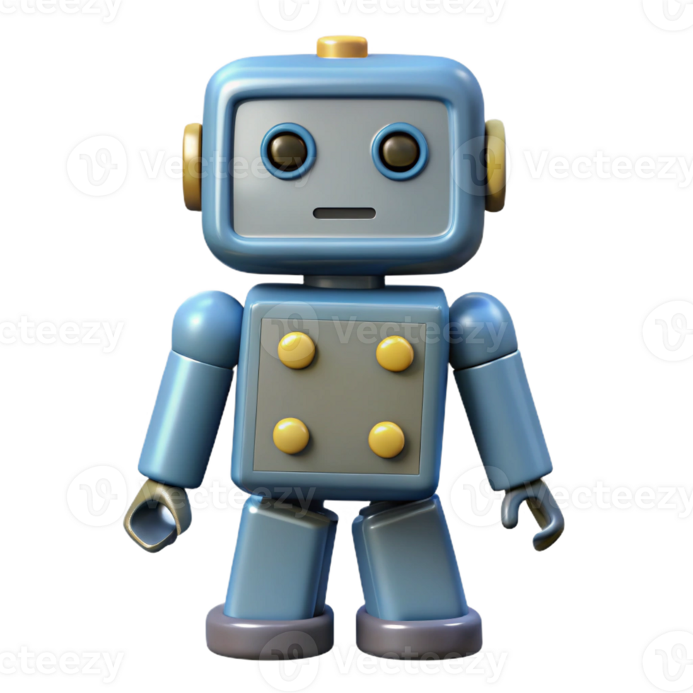 calm gorgeous A simple robot with square head and rectangular body. Single-weight stroke, flat color, with Scalable Design. masterfully captured png