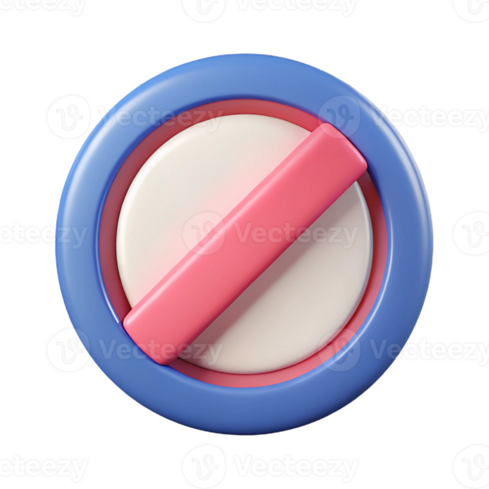 unforgettable classic Stop icon representing end or termination. Symmetrical, flat color, with Scalable Design. 4K png