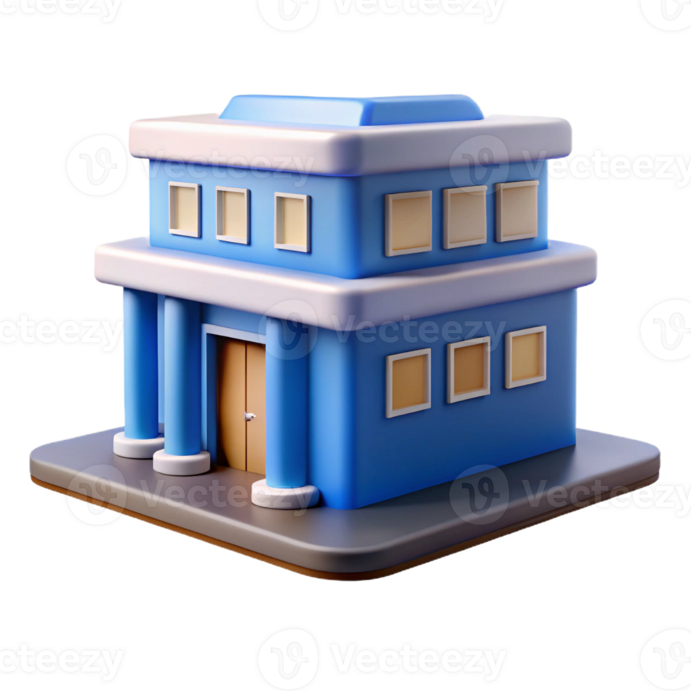 distinguished urban Scalable, flat color illustration of a building. Clean lines, crisp edges with Scalable Design. high resolution png