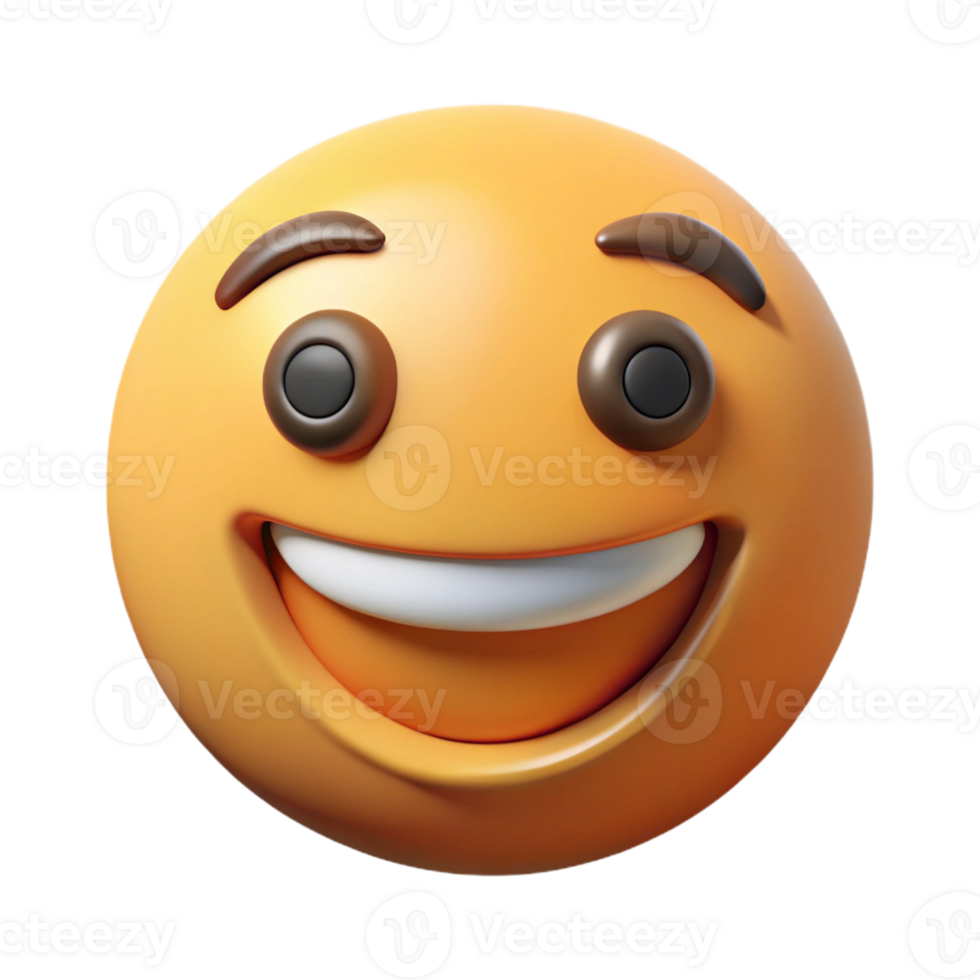 peaceful exquisite Smiling face with circular eyes and mouth. Crisp edges, symmetrical, flat color with Scalable Design. sharp png