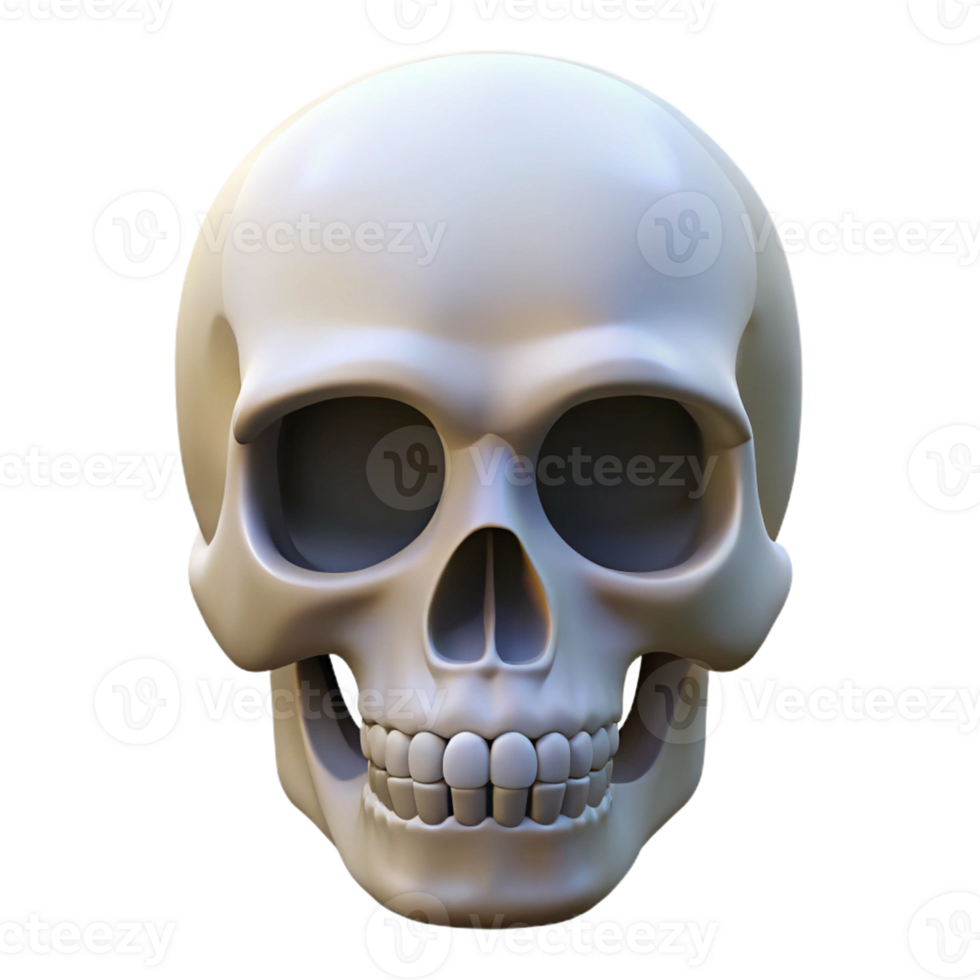 beautiful avant-garde Symmetrical silhouette of a human skull. Single-weight stroke, minimal design with Scalable Design. premium png