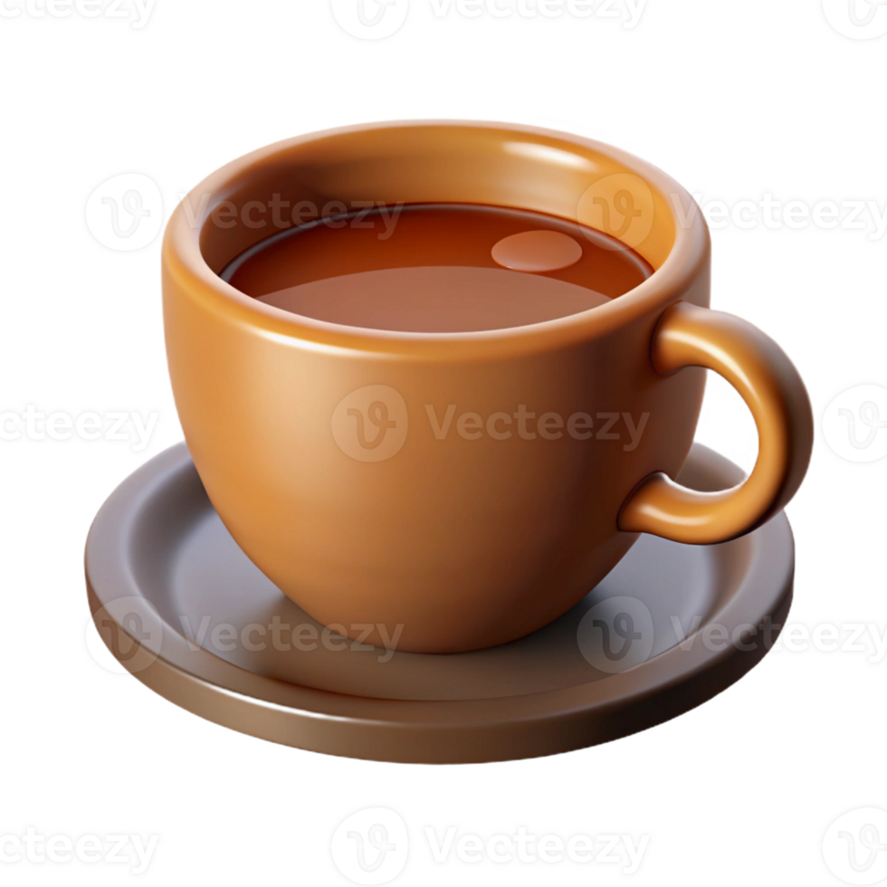 impressive inspired Flat color illustration of a coffee cup with crisp edges with Scalable Design. png