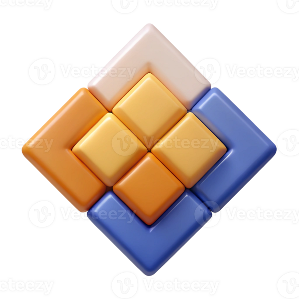 magnificent victorian Scalable geometric pattern of overlapping squares with flat colors with Scalable Design. high resolution png
