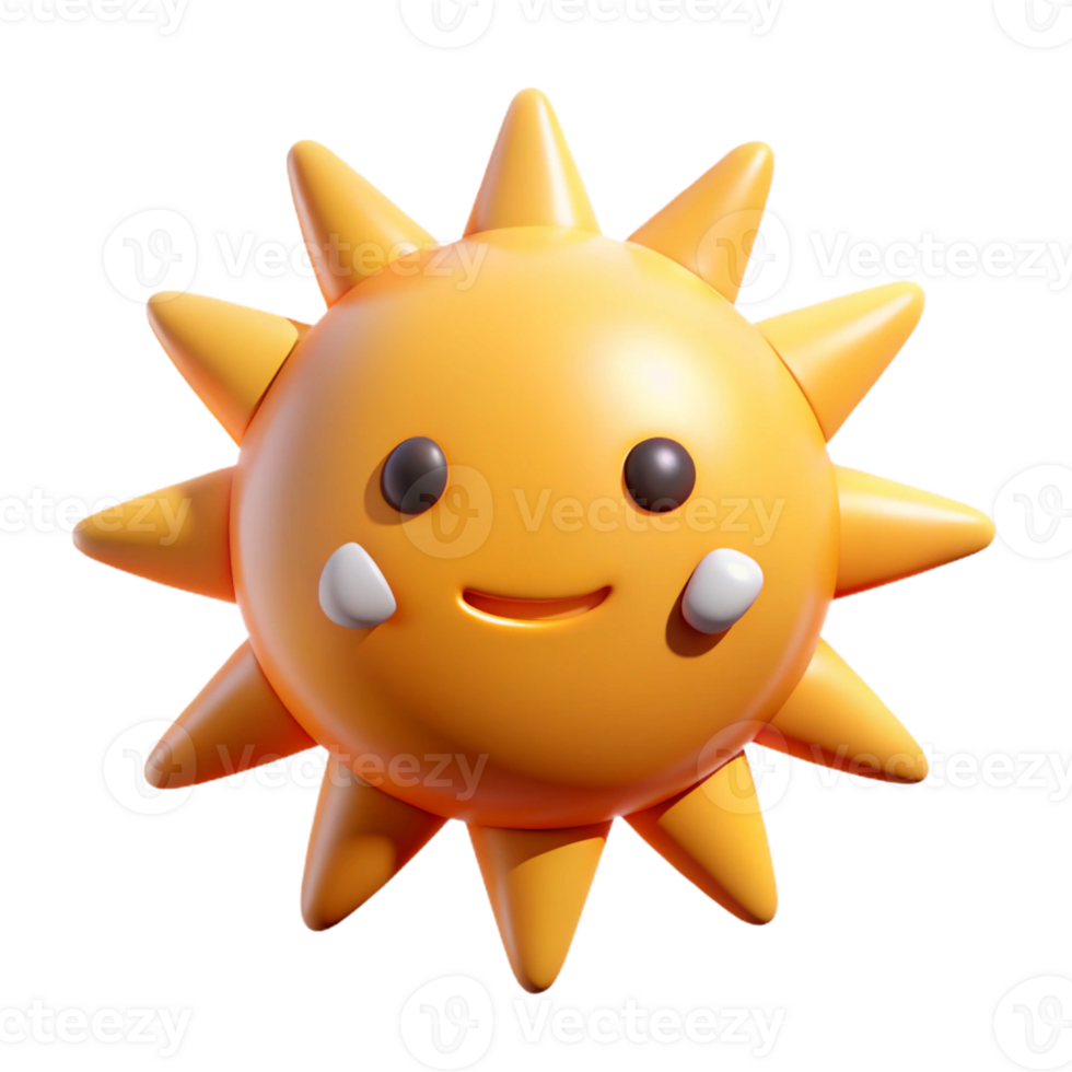 magnificent classic Sun character with simple triangular rays. Clean lines, scalable, minimal design with Scalable Design. genuine png