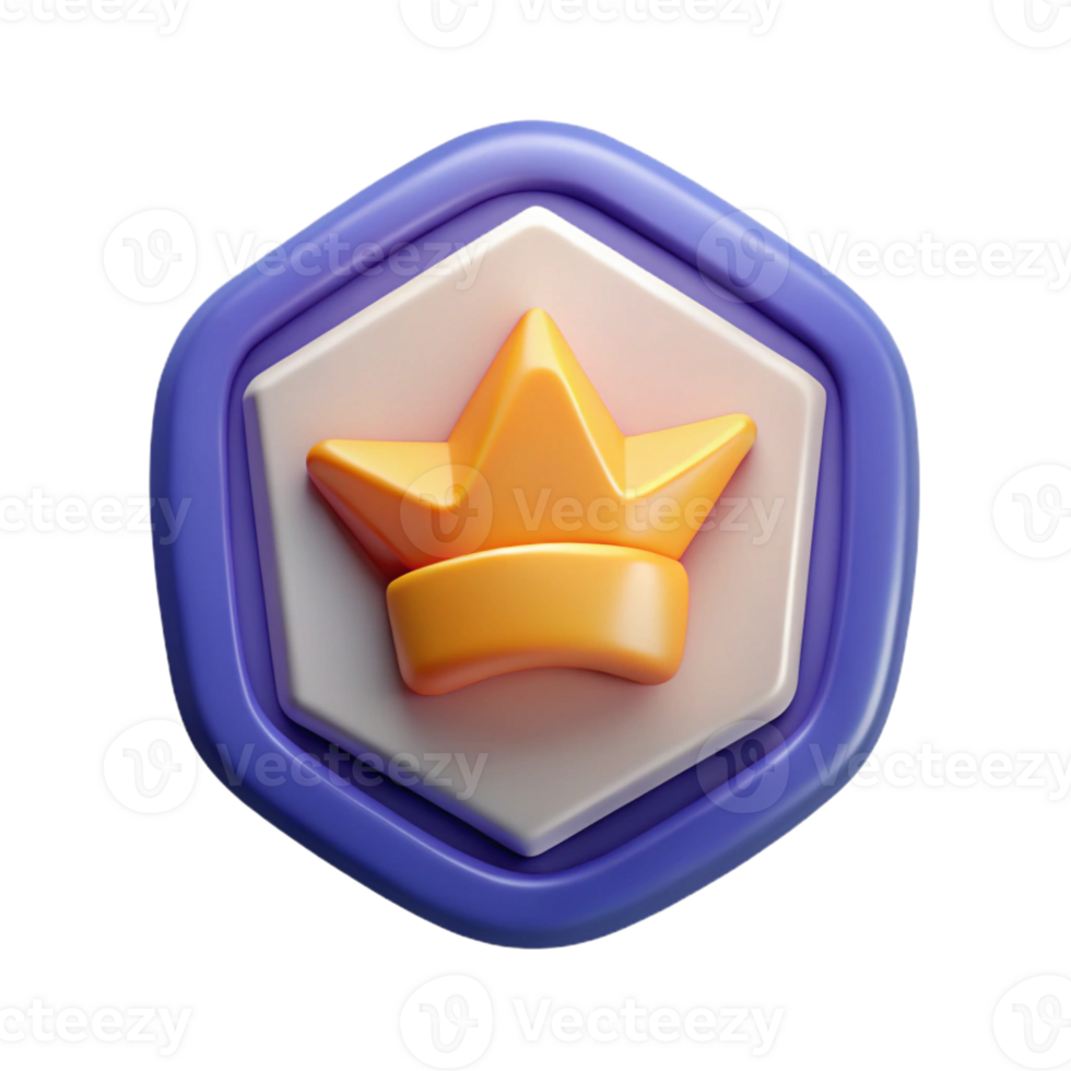harmonious exquisite Badge with a stylized crown icon. Clean lines, flat color with Scalable Design. sharp png